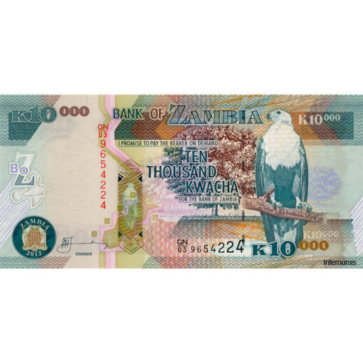 Sambia - 10.000 Kwacha 2012, (P.46h) Erh. UNC