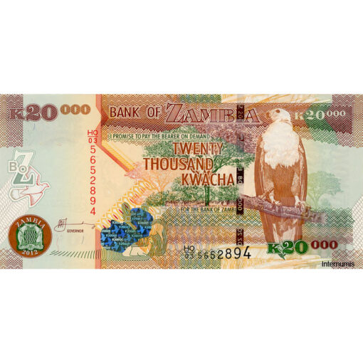 Sambia - 20.000 Kwacha 2012 (P.47h) Erh. UNC