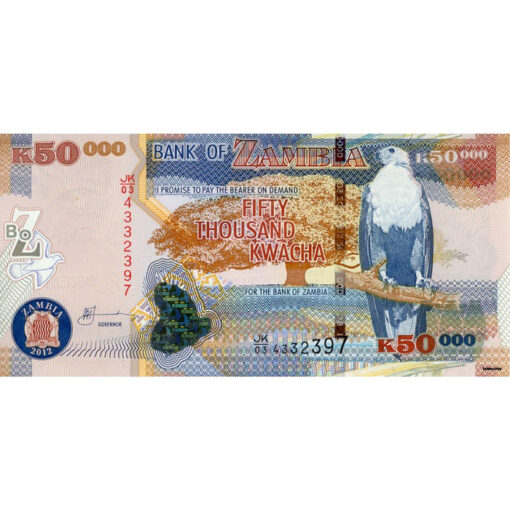 Sambia - 50.000 Kwacha 2012, (P.48h) Erh. UNC