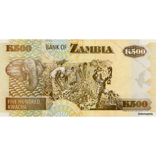 Sambia - 500 Kwacha 1992, (P.39b) Erh. XF – Bild 2