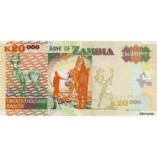 Sambia - 20.000 Kwacha 2012 (P.47h) Erh. UNC – Bild 2