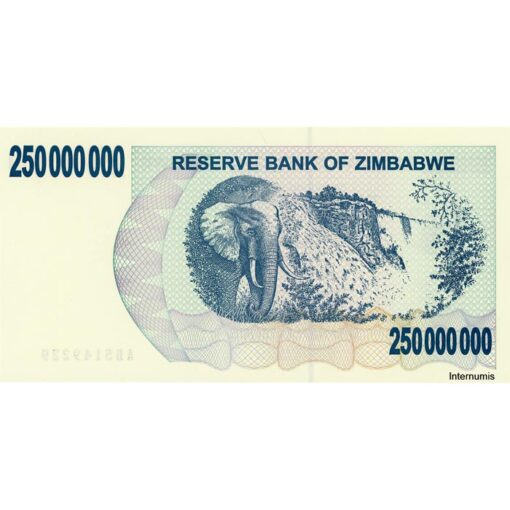 Zimbabwe - 250 Millionen Dollars 2.5.2008, (P.59) Erh. UNC – Bild 2