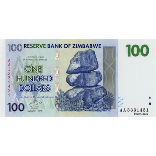 Zimbabwe - 100 Dollars 2007, (P.69) Erh. UNC