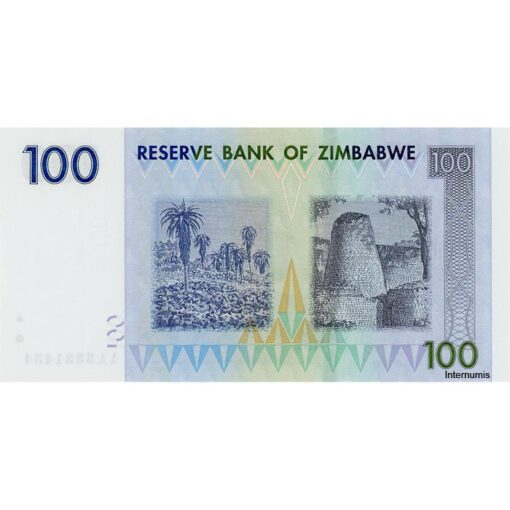 Zimbabwe - 100 Dollars 2007, (P.69) Erh. UNC – Bild 2