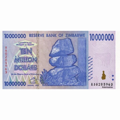 Zimbabwe - 10 Millionen Dollars 2008, (P.78) Erh. UNC