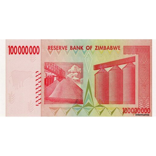 Zimbabwe - 100 Millionen Dollars 2008, (P.80) Erh. UNC – Bild 2