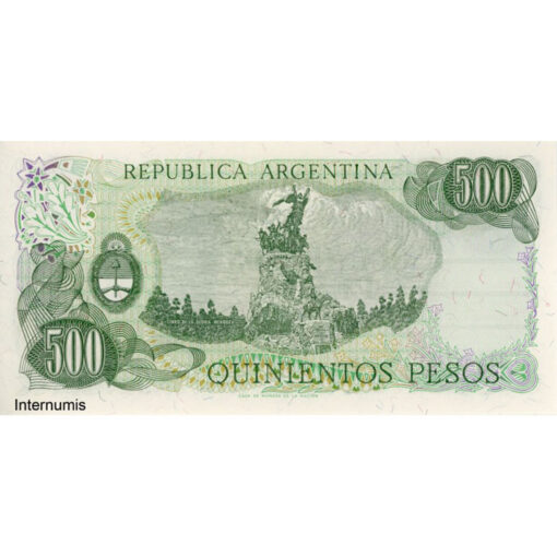 Argentinien 500 Pesos ND (1976/82) (P.303c) Erh. UNC – Bild 2