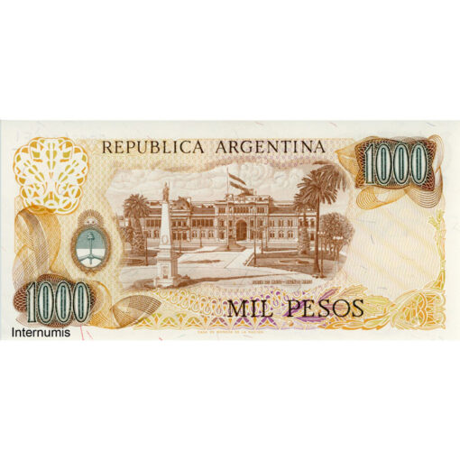 Argentinien 1000 Pesos ND (1976/83), Us.2/E (P.304b/2) Erh. UNC – Bild 2