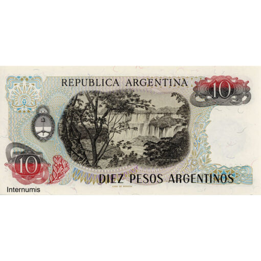 Argentinien 10 Pesos Argentinos ND (1983), Serie A, Us.1, (P.313a/1) Erh. UNC – Bild 2