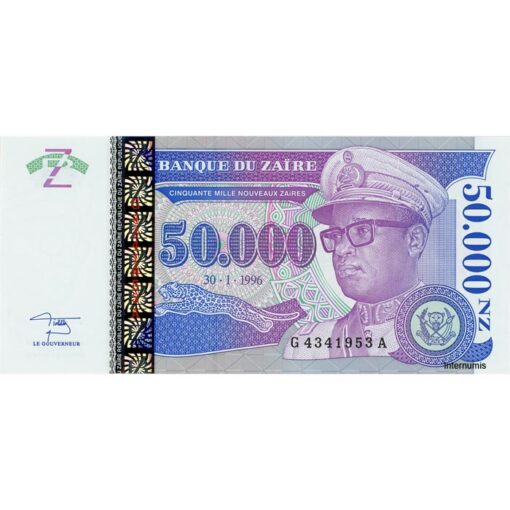 Zaire - 50.000 Nouveaux Zaires 30.1.1995, (P.74a) Erh. UNC